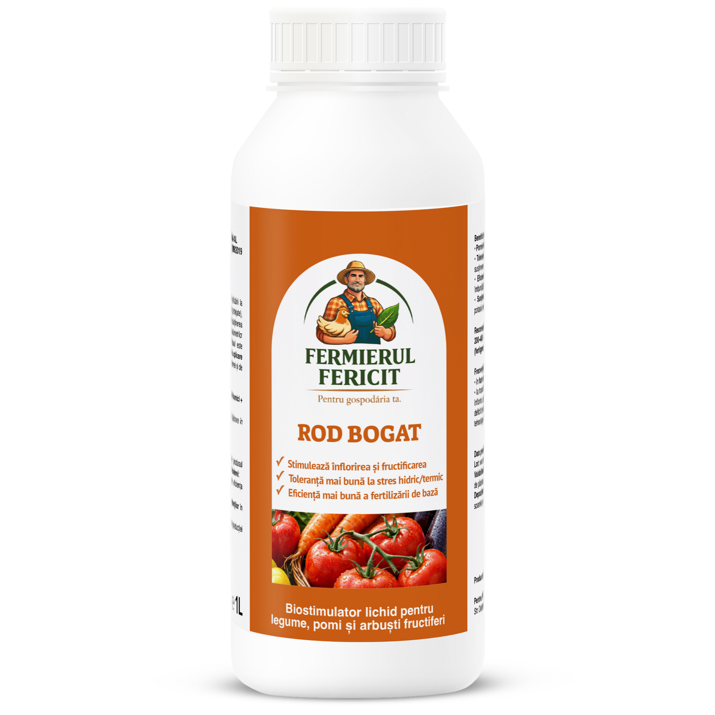 🥬 Rod Bogat 1 Litru – Îngrășământ pentru Creștere Accelerată a Legumelor Mari și Gustoase - 100% organic