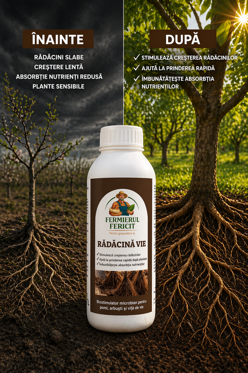🌿 Rădăcină Vie 1 Litru – Biostimulator pentru Înrădăcinare Rapidă și Rădăcini Puternice și Sănătoase - 100% organic