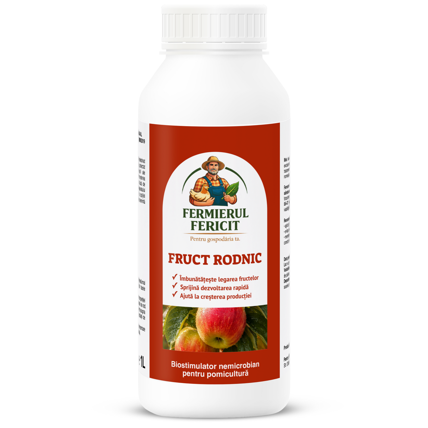 🍎 Fruct Rodnic 1 Litru – Îngrășământ pentru Creștere Accelerată și Fructe Mari și Dulci la Pomi - 100% organic