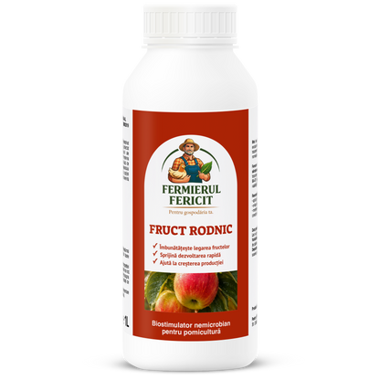 🍎 Fruct Rodnic 1 Litru – Îngrășământ pentru Creștere Accelerată și Fructe Mari și Dulci la Pomi - 100% organic
