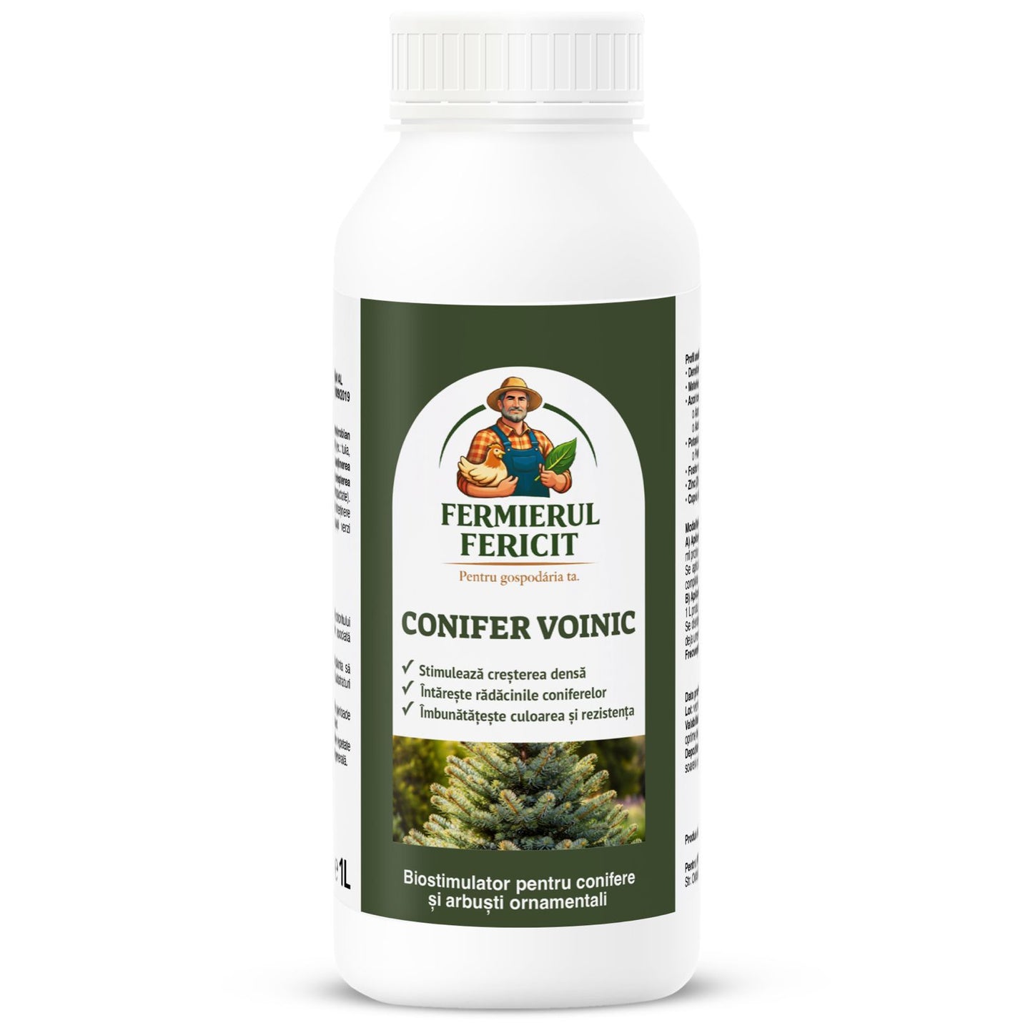 🌲 Conifer Voinic 1 Litru – Îngrășământ pentru Creștere Densă și Conifere Verzi și Viguroase - 100% organic