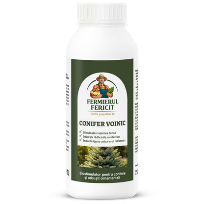 🌲 Conifer Voinic 1 Litru – Îngrășământ pentru Creștere Densă și Conifere Verzi și Viguroase - 100% organic